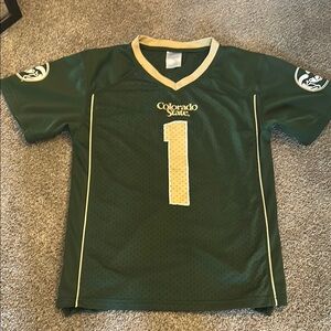 Colorado State Rams Kids Jersey in green and gold